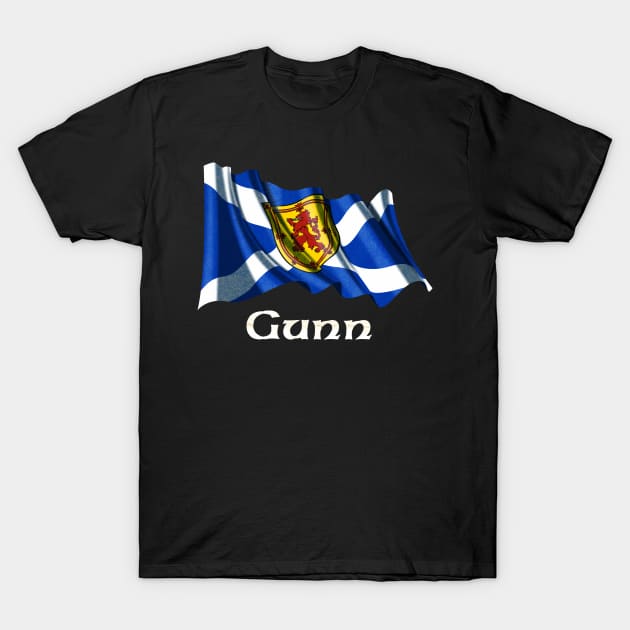 Gunn Clan Scottish Flag T-Shirt by Celtic Folk